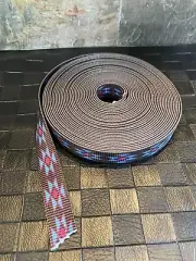1” nylon webbing Double Sided Southwestern Native Print, Approximately 10 Yards