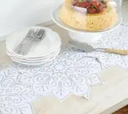 Designing Dining Convertible Placemats to Runner Snowflake - Set of 6
