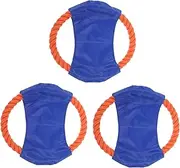 3pcs Pet Indestructible Dog Toy Puppy Chew Toys Interactive Puppy Dog Bite Toy Dogman Toys Puppy Toy Dog Toys Outside Toys Puppy Disc Toy Chew Toys for Puppies Polyester