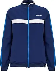[Beyond Happy] Official Rangers Long Sleeved Tracksuit Jacket - Navy, Full Zip Rangers Football Top, NAVY, One Size