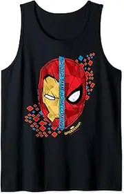[Marvel] Spider-Man Homecoming Iron Man Face Split Portrait Tank Top