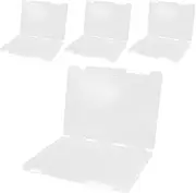 FUNOMOCYA 4Pcs Transparent Document Storage Box File Organizer for Greeting Cards Postcards Photos Neat Desktop for Office Home Use