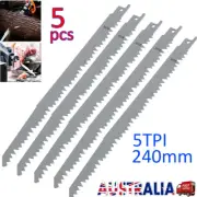 5x 240mm Stainless Steel Reciprocating Saw Blade For CuttingTree Root Wood Set