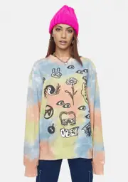 [Obey] Thrash Live! Heavyweight Tie Dye Crewneck