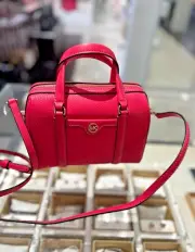 Michael Kors Travel Small Mini Duffle Shoulder Crossbody Bag - Electric Pink