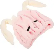 LALADEFIEE Cute Ear Microfiber Hair Towel Wrap for Absorbent Quick Drying Hat for Soft and Durable Hair Drying Cap for Home Travel and Daily Use