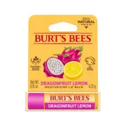 Burt's Bees Moisturising Lip Balm Dragonfruit Lemon 4.25g