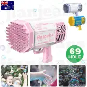 69-Hole Bazooka Bubble Gun Automatic Soap Water Bubble Machine Kids Summer Toys