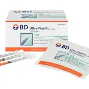 B-D Syringes 31G 1ml/cc 5/16" (8mm) Dispensing Tools，Lab Syringes, Plastic 100x