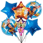 5PC Toy Story Woody Foil Balloon Set Birthday Party Supplies Decoration