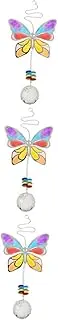 Ciieeo 3pcs Butterfly Decorations Crystal Sun Catcher Hanging Wall Ornament Butterfly Window Decoration