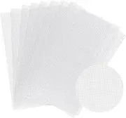 Aswalling Plastic Mesh Canvas Sheets for Embroidery,Eyelet Net,Plastic Needle Point Canvas Craft DIY,Knitting Crochet Projects,C