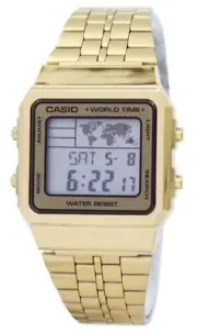 Casio Digital World Map Alarm Timer Stopwatch A500WGA-9DF 30M Mens Watch