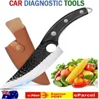 Viking Knife Meet Cleaver Hand Forged Boning Knife with Sheath XMAS Gift Item.