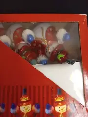 Christmas Snowmen Snowman Set of 10 Novelty Lights Fuzzy Flocked NIB /100