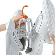 Folding Drying Rack for Clothes, Rotating Shoe Organizer, Space-Saving, Anti-Slip Dryer Hanger for Scarves Socks Clothing