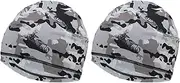 [X AUTOHAUX] Cycling Hat Sweat Wicking Breathable Hard Hat Liner Milk Silk Fabric Ice Feeling Aid Brown 24x19cm One Size 2 Pcs