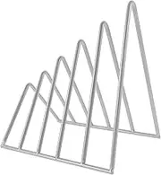 TEMPNAP Multi Functional Iron Desktop Bookend File Organizer Vinyl Record Holder Stylish Storage Rack for Books Magazines Documents for Office Home Use