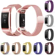 Magnetic Milanese Loop Stainless Steel Mesh Watch Band Strap for Fitbit Charge 2