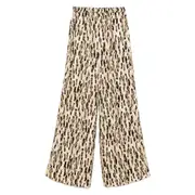 [The Nina Studio] The Nina Studio Animal-print Palazzo Pants 38 IT NEUTRALS/BLACK