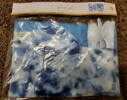Picnic Set w/ Reusable Plates and Utensils From Target In Blue&White