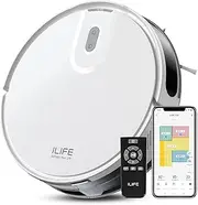 ILIFE V20 Robot Vacuum Cleaner and Mop, 5000Pa Suction, Laser Navigation,140min Runtime,Multi-Floor Mapping,WiFi/App/Alexa Compatible Smart Robot Vacuum Cleaners for Hard Floors and Carpets (V20)