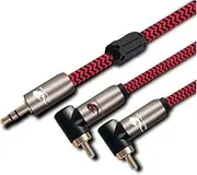 3.5mm M~ni Jack to 2*RCA HiFi Audio Cable Compatible with PC Mobile Tablet Speaker 3.5 to Dual Angle RCA Shielding Cable 1M 2M 3M 5M 8M 10M(1meter)