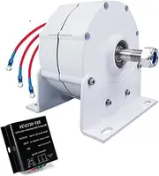 HENGJINGTR 6000W-10000W Wind Turbine Generator Motor, 48V 3 Phase Gearless Permanent Magnet AC Alternator for Wind Water Turbine Diesel Engine(with Base)
