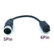 5Pin Mini-DIN (PS2) Male To DIN 6Pin Female Adapter Cord Cable Mouse Keyboard