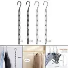 Metal Chain Clothes Hangers Foldable Hangers for Scarves Travel Jeans