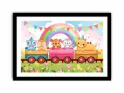 Rainbow Train Art Framed print