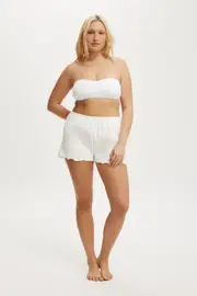[Body] Body - Rib Bed Short - Coconut milk L COCONUT MILK