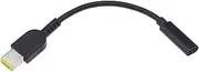 eMagTech Type-C to DC Fast Charging Power Cable 11x4.5mm PD Power Charging Conversion Line Compatible with Thinkpad Square Interface Laptop 65W Power Connecter Adapter, 15cm Black