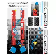 Redline - 1986 RL20 for white frame Decal set - Old school bmx