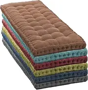 Indoor Outdoor Bench Cushion 3.1 inch (8 cm) Thick Seat Pad for 2/3 Seater Garden Bench 180x40cm Yellow