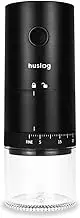 Huslog Cordless Electric Coffee Grinder, 38 Grind Settings, 25g USB Rechargeable Stainless Steel Portable and Quiet for Espresso, French Press and Spices, Black