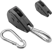 Cord Tightener Tie Down - 1/8 Inch Tent Tie Down Cord Rope Tightener,Secure Fixing Rope Cord Locks Carabiner Clip Attached for Awning, Tarp, Canopy, Tent