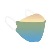 Beakey 4-Ply Breathable 3D Face Masks 50 Pcs for Adults-Gradient