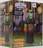 Halloween Gemmy 5.5 ft Witch with Broom & Potions Airblown Inflatable