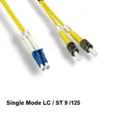 Kentek 10 Meter Single-Mode Fiber Optic Patch Cable LC/ST 9/125 Duplex UPC/UPC