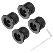 4PCS Aluminium Potentiometer Knobs 1/4"x1", Volume Tone Control Knobs, Black