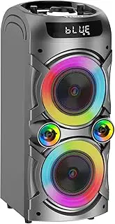 Portable Bluetooth Speaker 100W Big Powerful Wireless Boombox TWS Pairing Loud Stereo Sound Deep Bass Large Party Speakers with Subwoofer LED Lights for Outdoor Home Camping