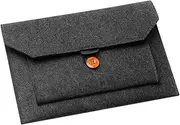 FELTECHELECTR Black Felt Laptop Pouch Portable Laptop and Tablet Slim Computer Sleeve for Travel Protective Case for Business and Everyday Use