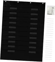 GARIOUANS Wall Hanging File Holder Over Door Storage Pouch for Classroom Organization Capacity Document Organizer for Mail and Files Easy to Install Black