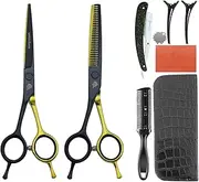 6.0 inch Left Hand Hair Scissors Kit Lefty Barber Accessories For Left Handed Hairdresser Hair Cutting Thinning Scissors Set Professional Lefty Hairdressing Shears