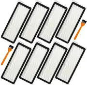 YBVABE Filter for Roborock Qrevo MaxV/Qrevo S/Qrevo Pro/Qrevo Plus/Qrevo Edge/Qrevo Curv/Qrevo Curve Robot Vacuum(NOT for Q Revo) High Efficiency Spare Replacement Filters (8 Pack)
