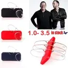 Ultra Thin Easy Carry Nose Clip Optics Presbyopic Reading Glasses 1.0- 3.5