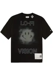 Maison mihara yasuhiro Smiley Printed Cotton T-shirt - Black 46 (IT46 / S)