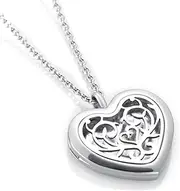 BIAIHQIE Heart Diffuser Essential Oil Perfume Pendant Necklace Pads As Gift