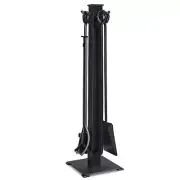 5 Pieces Fireplace Iron Fire Place Tool Set - Color: Black